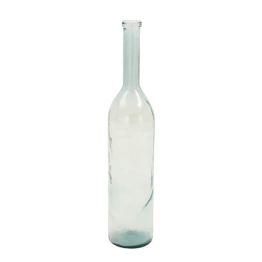 40" Blue Glass Farmhouse Vase